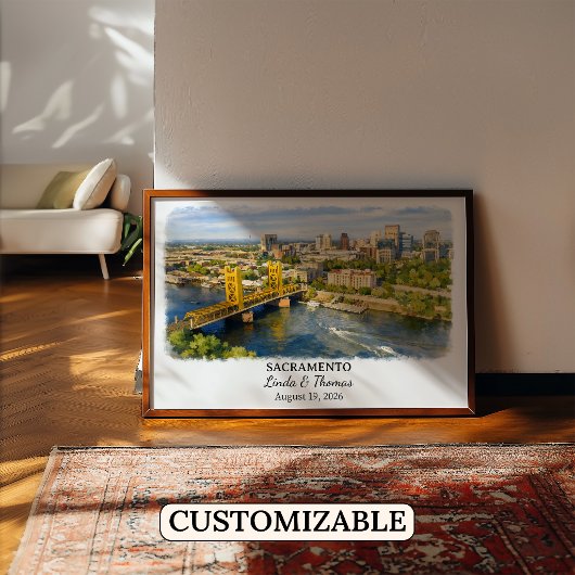 Custom Sacramento Wall Art, California Poster ポスター
