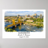Custom Sacramento Wall Art, California Poster ポスター (正面)