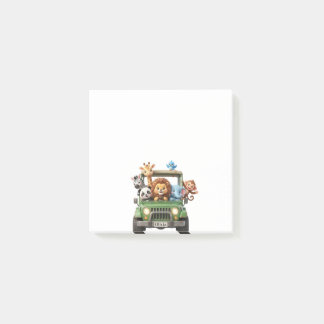 Custom Safari Adventure Jungle Jeep Sticky Notes ポストイット