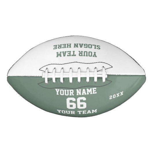 Custom sage Football with Name, Number, Team アメリカンフットボール (正面)