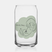 Custom Sage Green Labrador Glass | Dog Mom Gift ガラス缶 (正面)