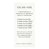 Custom Sage Green Mental Health Ribbon Grounding ラックカード (裏面)