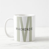 Custom Sage Monogram Mug for Mother’s Day Gift コーヒーマグカップ (左)