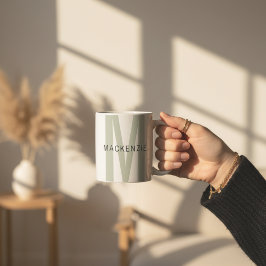 Custom Sage Monogram Mug for Mother’s Day Gift コーヒーマグカップ