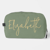 Custom Sage Travel Organizer for Teacher or Girls ドップキット (正面)