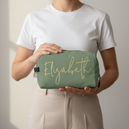 Custom Sage Travel Organizer for Teacher or Girls ドップキット