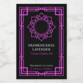 Custom Sahasrara Crown Chakra Essential Oil Label ワインラベル (シングルラベル)