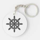 Custom sailing boat name nautical keychain キーホルダー (裏面)