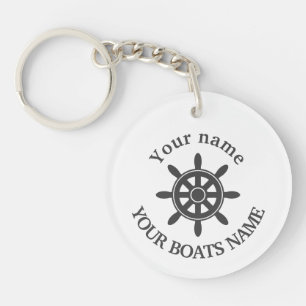 Custom sailing boat name nautical keychain キーホルダー