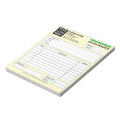 Custom Sales Invoice Receipt Logo | Company Form ノートパッド (回転)