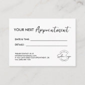Custom Salon Minimalist Modern Beauty 予約カード (正面)