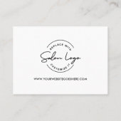 Custom Salon Minimalist Modern Beauty 予約カード (裏面)