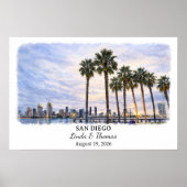 Custom San Diego Wall Art, California Poster ポスター (正面)