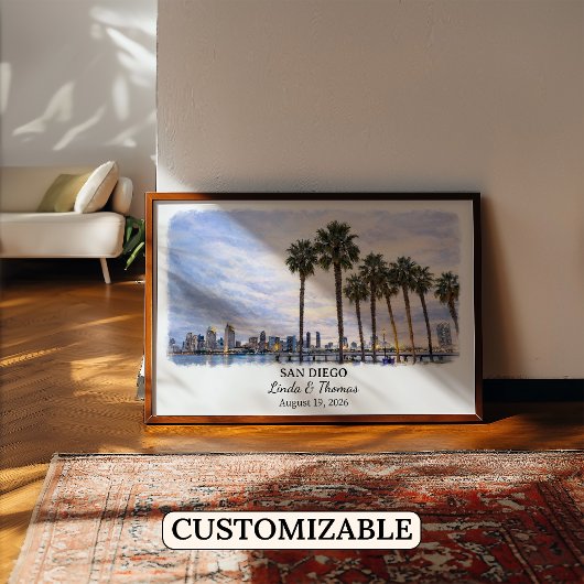 Custom San Diego Wall Art, California Poster ポスター
