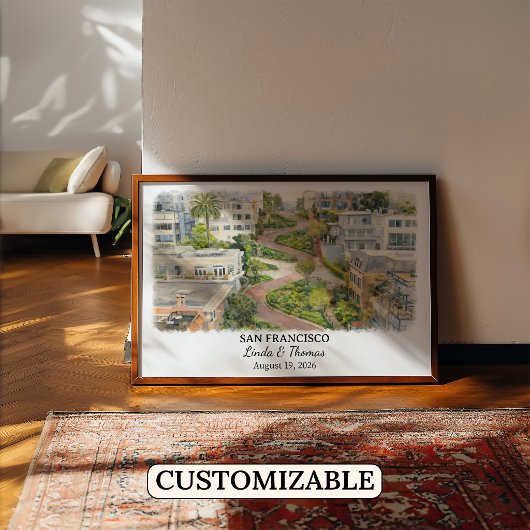 Custom San Francisco Wall Art, California Poster ポスター