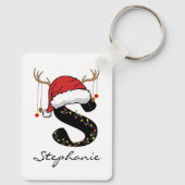 Custom Santa Claus Christmas Keychain for Women キーホルダー (裏面)