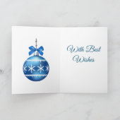 Custom Santa Claus Christmas Sleigh Reindeer  カード (内部)