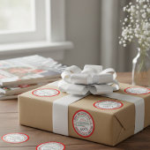 Custom Santa Claus Name Sticker — North Pole Works ラウンドシール