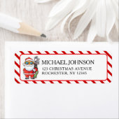 Custom Santa Golf Christmas - Funny Holiday Adress ラベル (インサイチュ)