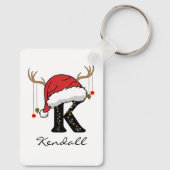 Custom Santa Monogram Bulk Keychain for Employees キーホルダー (裏面)