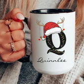 Custom Santa Monogram Coffee Mug for Coworkers マグカップ