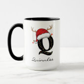 Custom Santa Monogram Coffee Mug for Coworkers マグカップ (左)