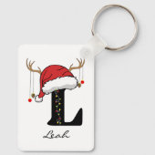 Custom Santa Monogram Keychain for Friends & Moms キーホルダー (裏面)