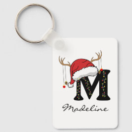 Custom Santa Monogram Keychain for Teachers キーホルダー