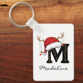Custom Santa Monogram Keychain for Teachers キーホルダー (正面)