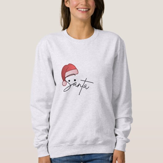 Custom Santa Typography Christmas T-Shirt – Beauti スウェットシャツ (正面)