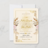 Custom Save the Date Wedding Invitation with QR セーブザデート (正面)