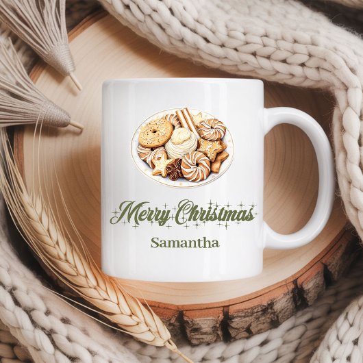 Custom Scandinavian Holiday Mug with Name コーヒーマグカップ