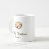 Custom Scandinavian Holiday Mug with Name コーヒーマグカップ (正面左)