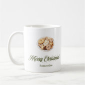 Custom Scandinavian Holiday Mug with Name コーヒーマグカップ (左)