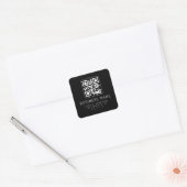 Custom Scannable QR Code | Modern Return Address スクエアシール (封筒)