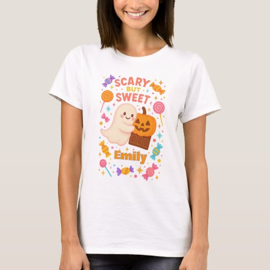 Custom Scary Sweet Halloween T-Shirt Tシャツ (正面)