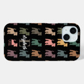 Custom Schnauzer Retro Name Initial Pet Lover Case-Mate iPhoneケース (裏面 (横))