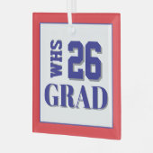 Custom School Grad '26 ガラスオーナメント (正面左)