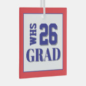 Custom School Grad '26 ガラスオーナメント (正面右)