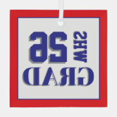 Custom School Grad '26 ガラスオーナメント (裏面)