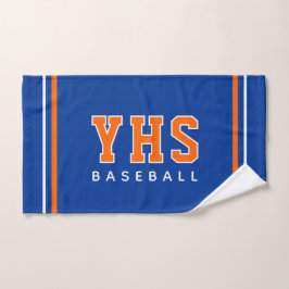 Custom School Initials Baseball Team Sports ハンドタオル