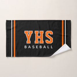 Custom School Initials Baseball Team Sports ハンドタオル