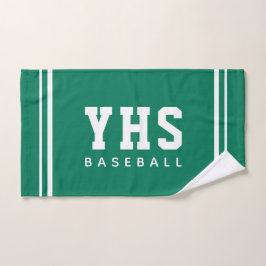 Custom School Initials Baseball Team Sports ハンドタオル