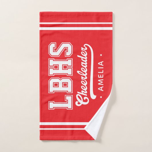 Custom School Initials, Personalized Cheerleader ハンドタオル (ハンドタオル)