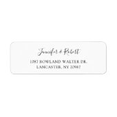 Custom Script Couple Newlyweds Mr and Mrs Return  ラベル (正面)