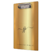 Custom Script Elegant Text Monogram Luxury Gold クリップボード (左)