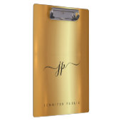 Custom Script Elegant Text Monogram Luxury Gold クリップボード (右)