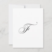 Custom Script Monogram "F" ノートカード (正面)