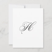 Custom Script Monogram "H" ノートカード (正面)