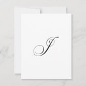 Custom Script Monogram "J" ノートカード (正面)